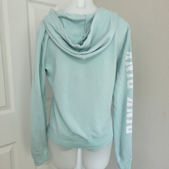 PINK Victoria's Secret 1/4 Zip Pull Over Hoodie S EUC Mint Vintage - Picture 2 of 15